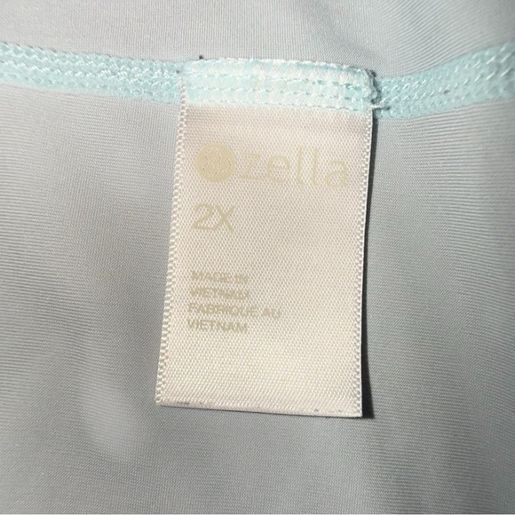 ZELLA Nova Perforated Racerback Tank - Blue Sterling Plus 2X - Picture 12 of 15